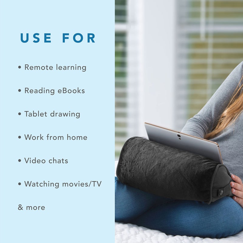 LAPGEAR Original Microbead Tablet Pillow Stand with Phone Pocket - Black - Fits Most Tablets - Style No. 35068 - Image 3